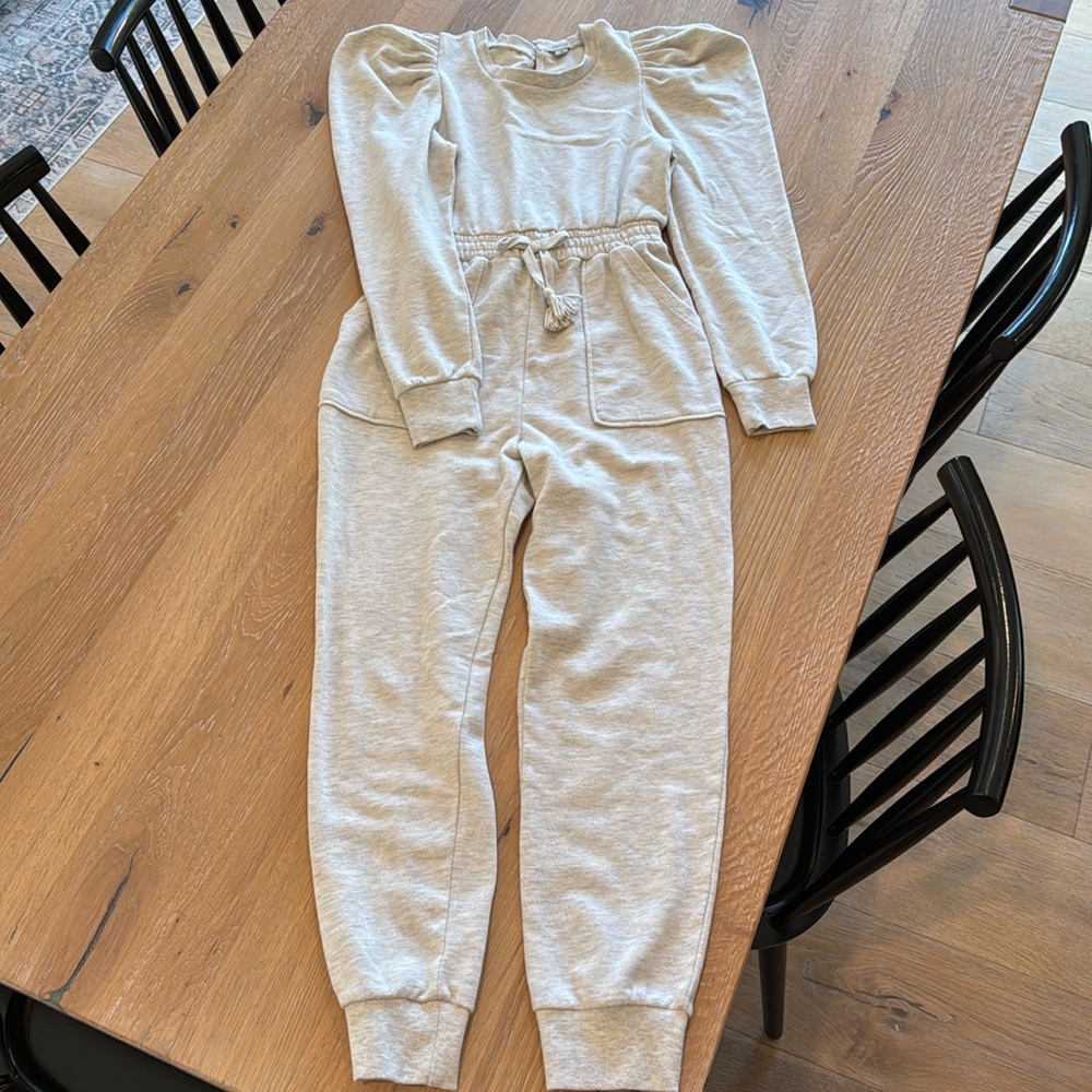 Girls fleece long sleeve romper
